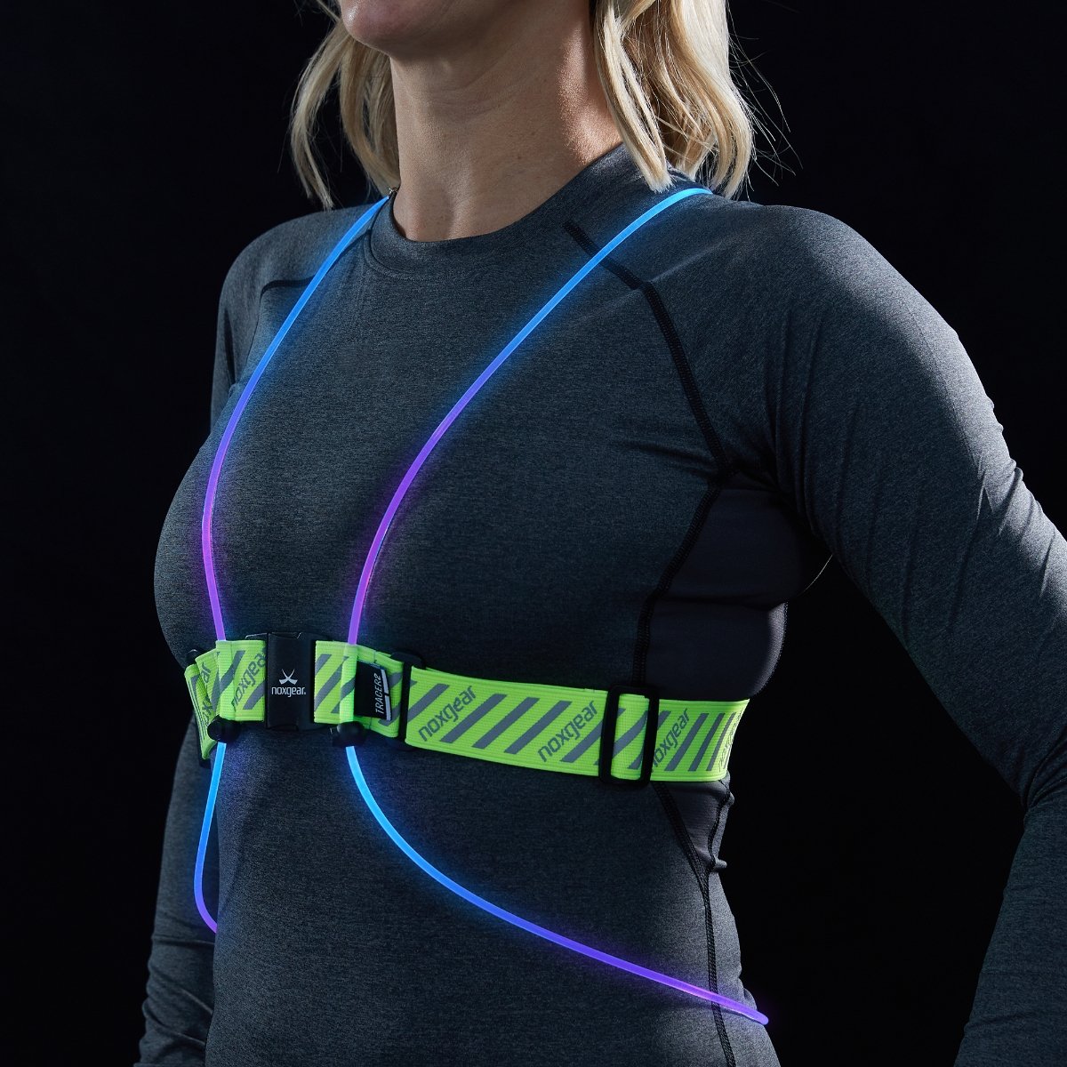 Reflective Running Gear Safety Bundle - Reflective Vest + LED Safety Light  (2 Pack) + Reflective Bands